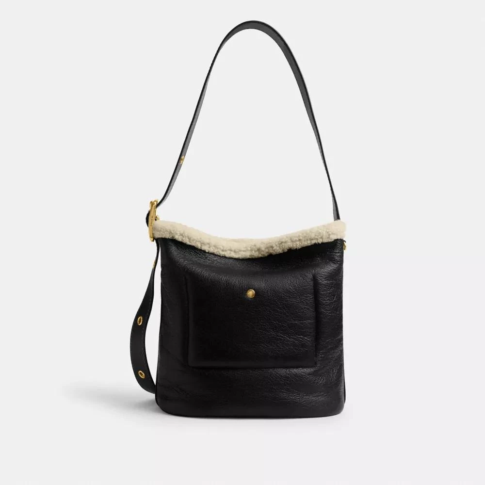 Coach Bleecker Bucket Bag In Shearling 6