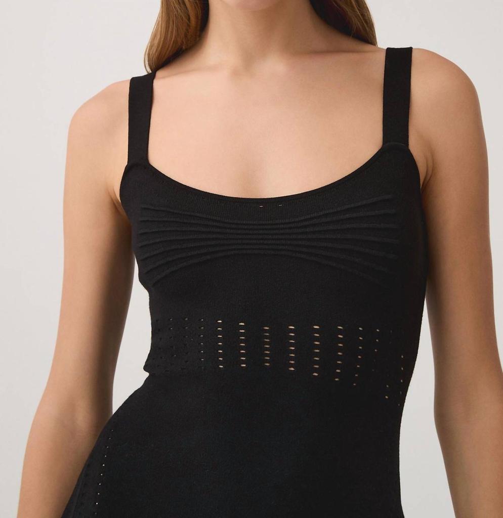 Aje Reine Knit Mini Dress In Black
