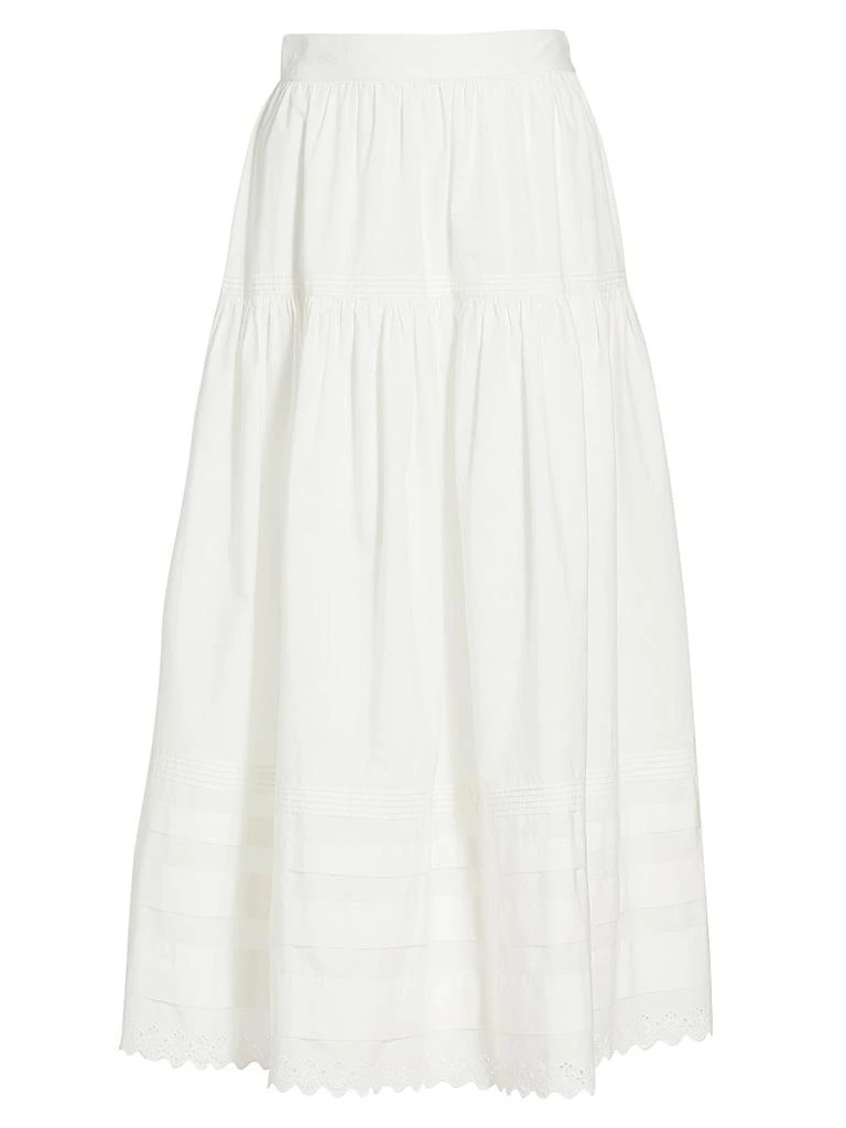 DÔEN Sebastiane Tiered Cotton Maxi Skirt 1