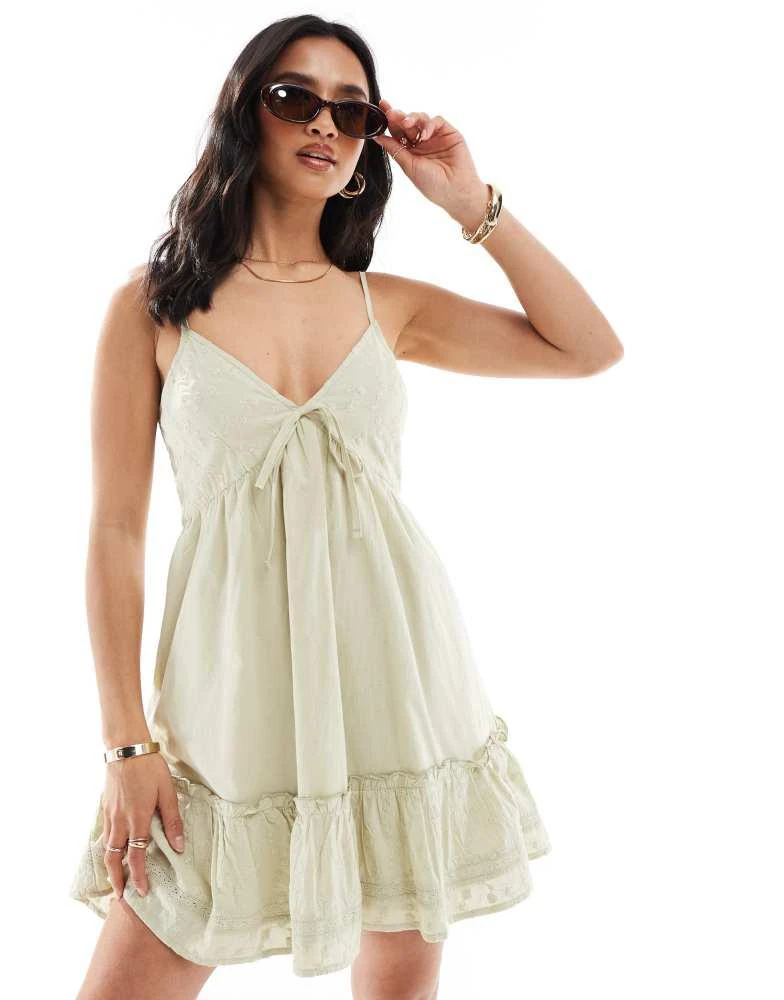 sage green petite dress Emerald Green Square Neck A-line Maxi Prom Dress main image 1