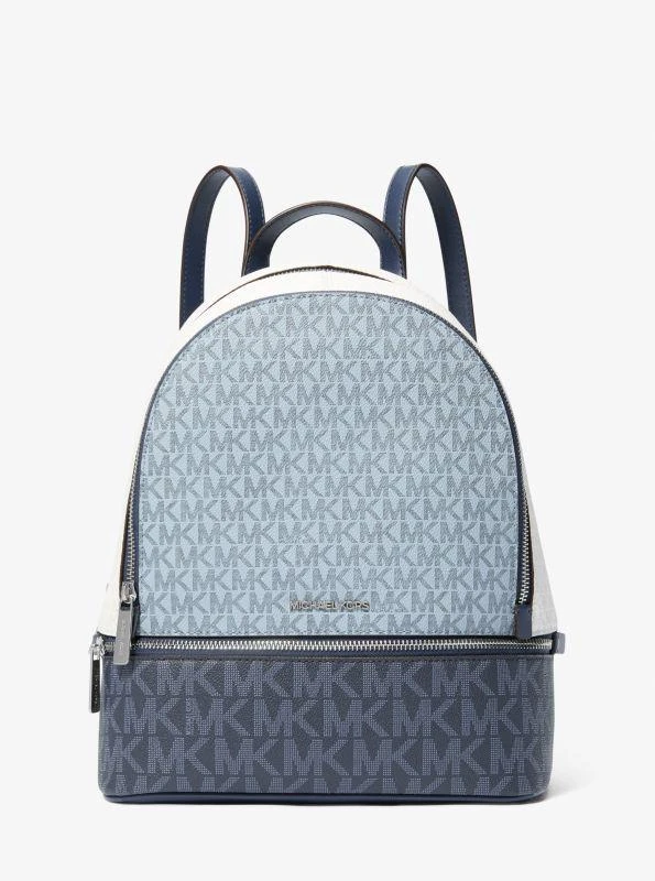 Michael Kors Rhea Medium Color-Block Signature Logo Backpack 1