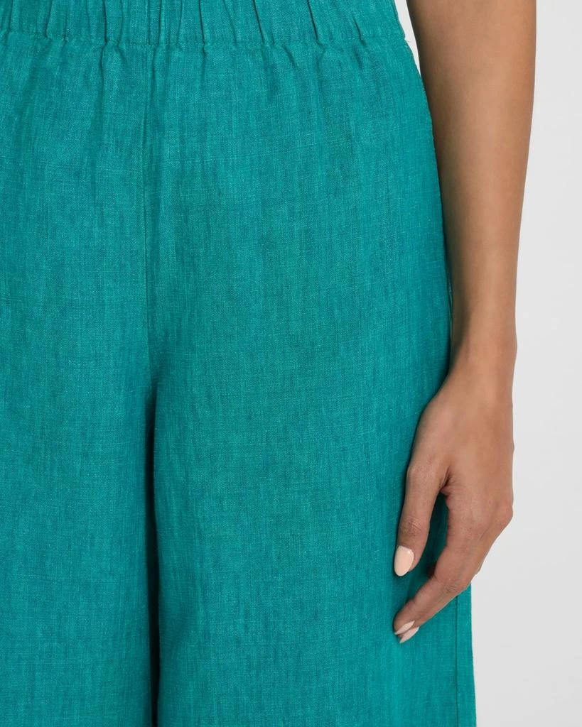 Eileen Fisher Cropped Wide-Leg Organic Linen Pants 5
