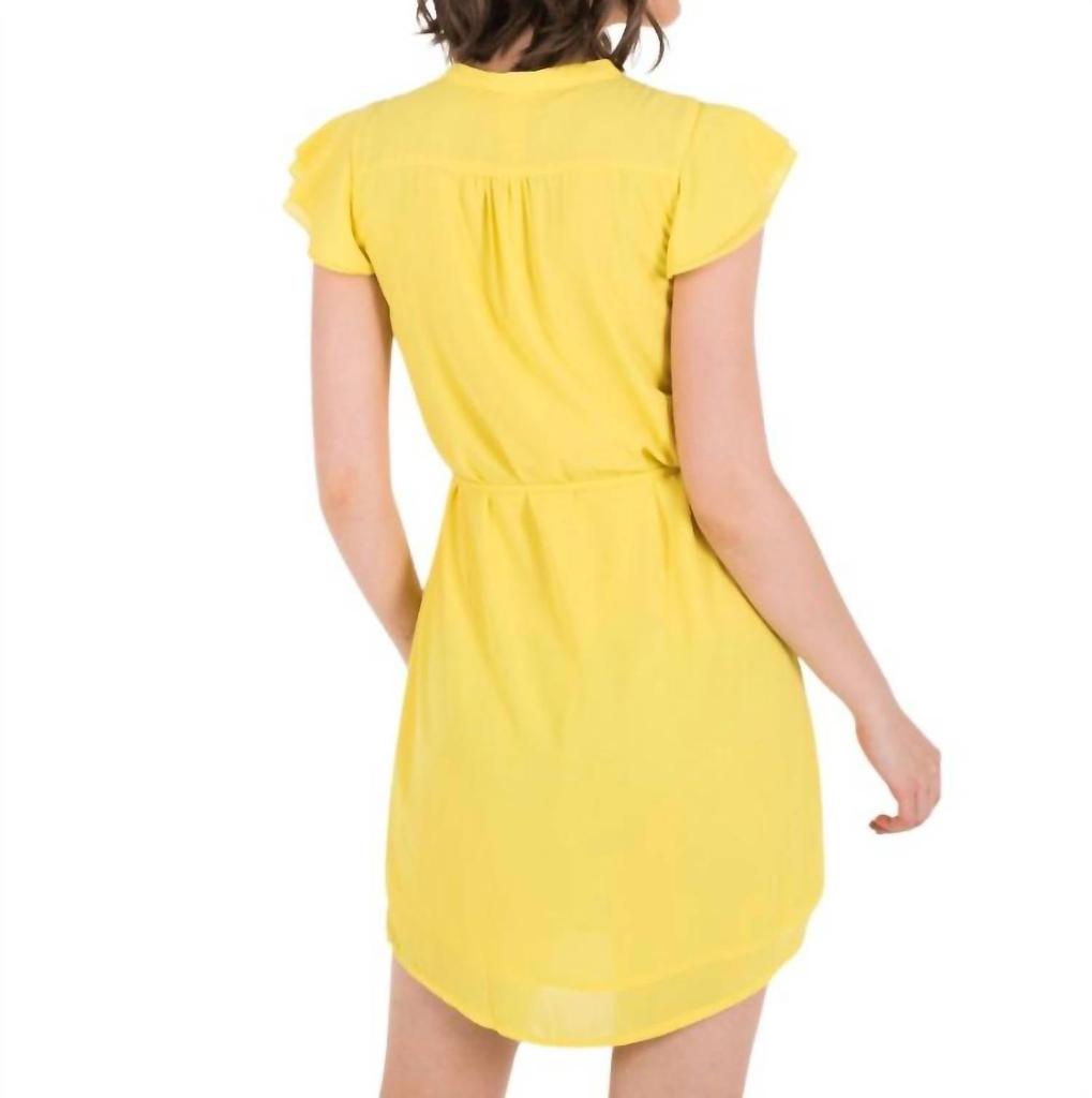 Molly Bracken Molly Bracken - Short Sleeve Pleated Button Bodice Dress