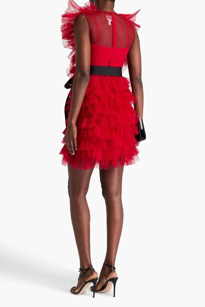 Huishan Zhang Gianna tired tulle mini dress 3