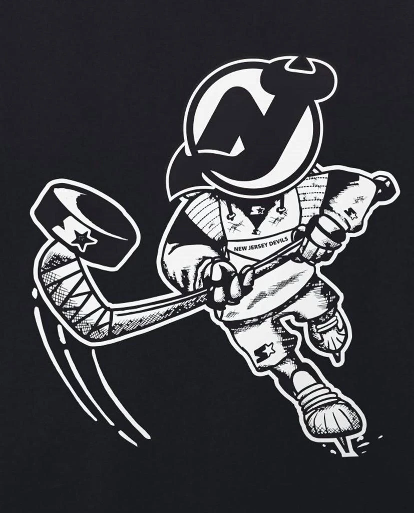 Starter Unisex New Jersey Devils Faceoff Short Sleeve Crew Neck Tee In Black 3