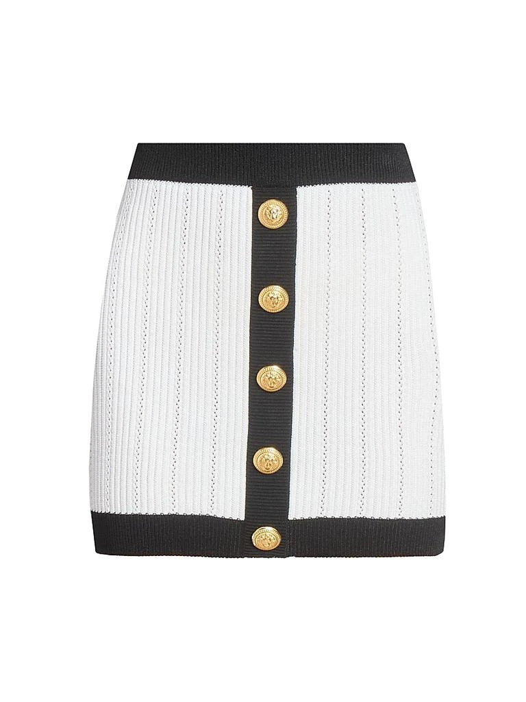 Balmain Torsade Knit Miniskirt 1