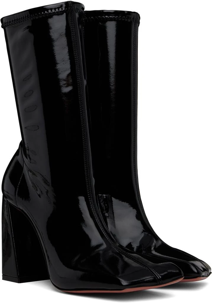 Amina Muaddi Black Marine Stretch Boots 4