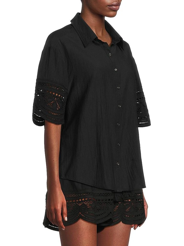 Ramy Brook Shamaya Eyelet-Trimmed Swim Cover-Up Top 4