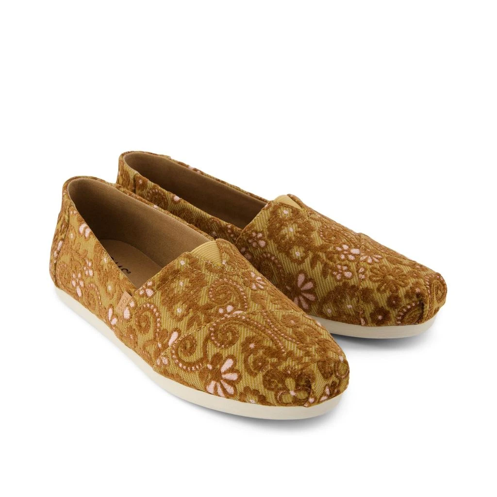 TOMS Shoes Classic Alpargata Golden Honey Floral Brocade 3