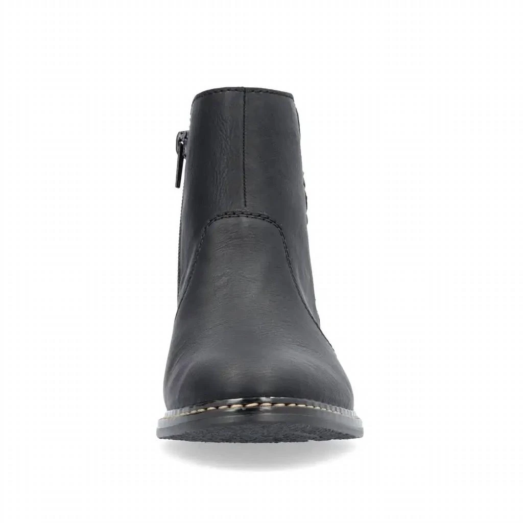 Rieker Women's Conny 75 Ankle Zip Boots In Schwarz/smoke 4