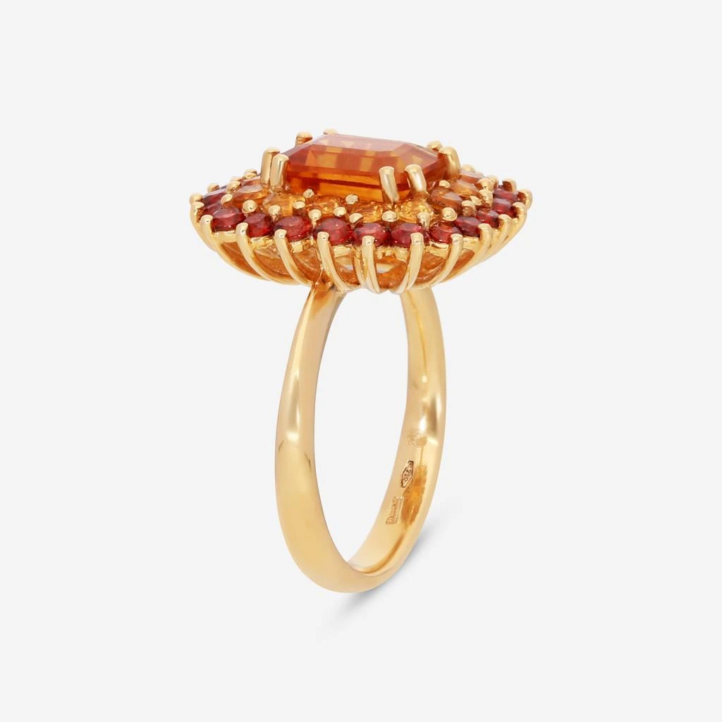 Giloro Giloro 18K Yellow Gold Citrine, Sapphire and Garnet Statement Ring Sz. 7 P4941-108C 2