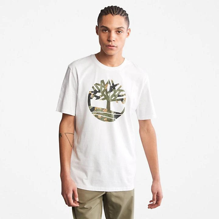 Timberland Camo-Logo T-Shirt for Men in White 1