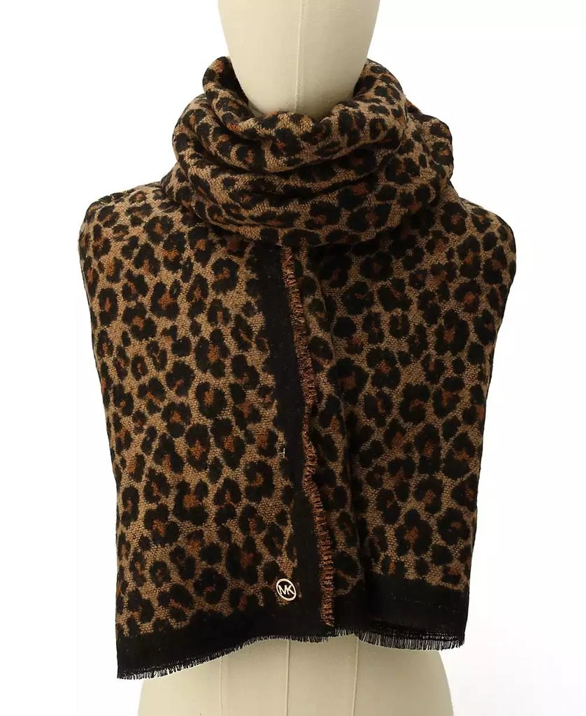 Michael Kors Women's Bouclé Leopard-Print Scarf 3