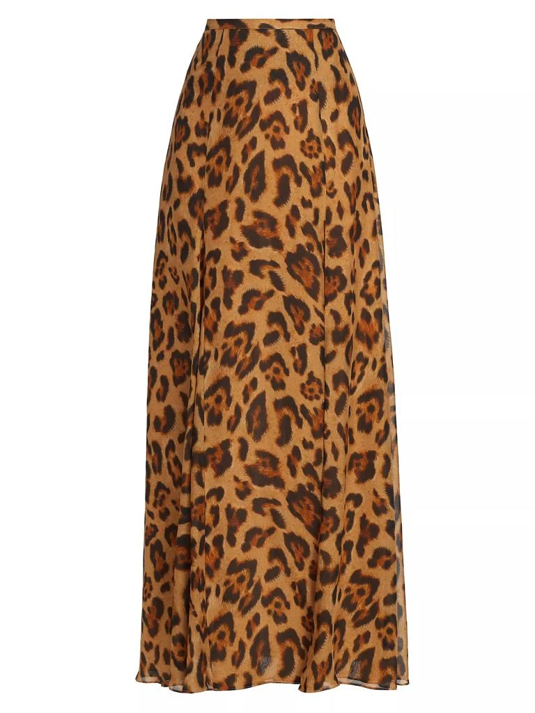 L'Agence Luca Silk Maxi Skirt 1