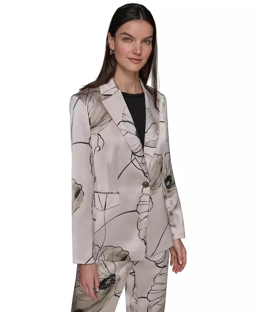 Karl Lagerfeld Paris Women's Printed Satin Jacket