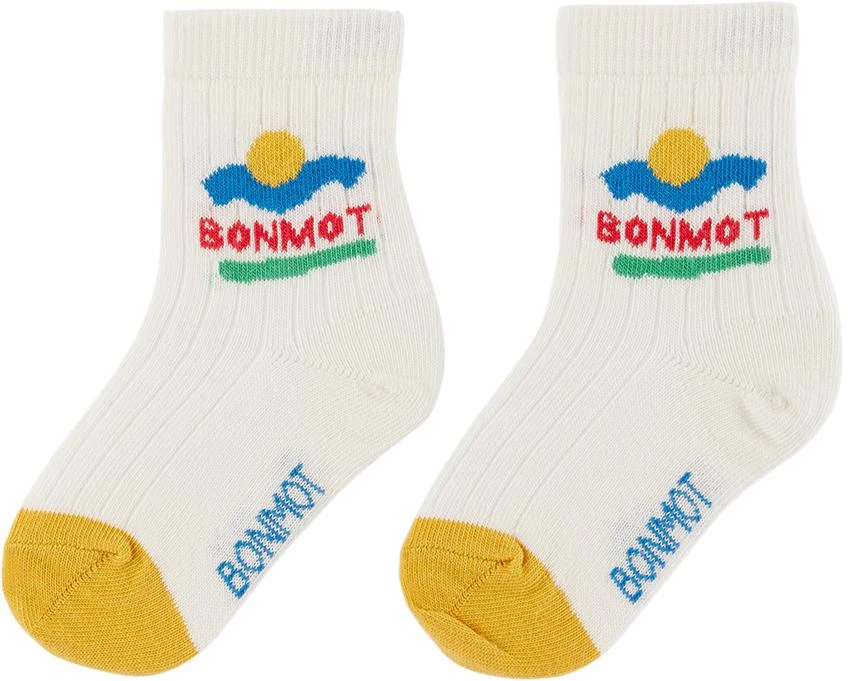 Bonmot Organic Kids White Sunset Socks 2