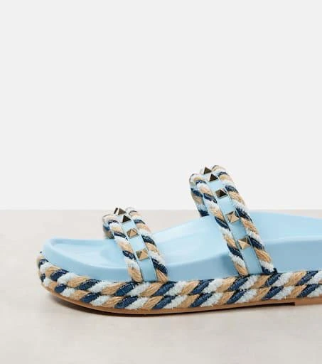 Valentino Rockstud Torchon leather sandals 5