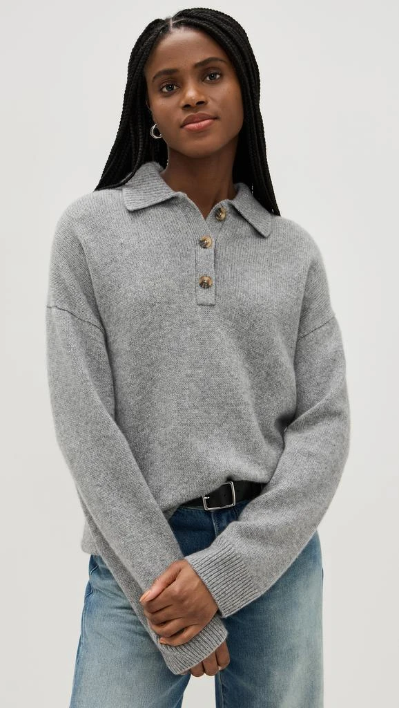 Reformation Brooklyn Cashmere Polo Sweater 1