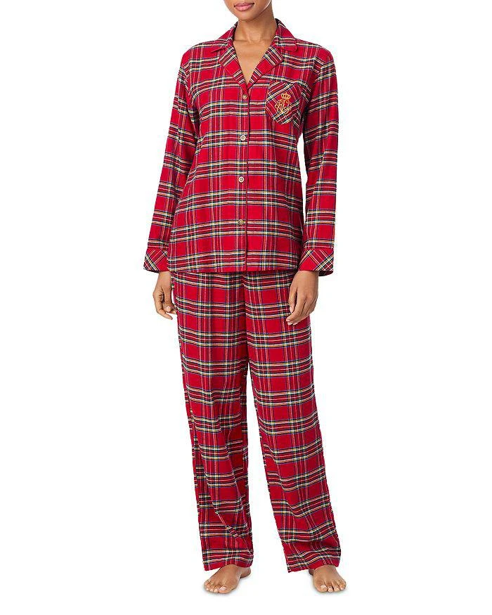 Ralph Lauren Long Sleeve Notch Collar Pajama Set