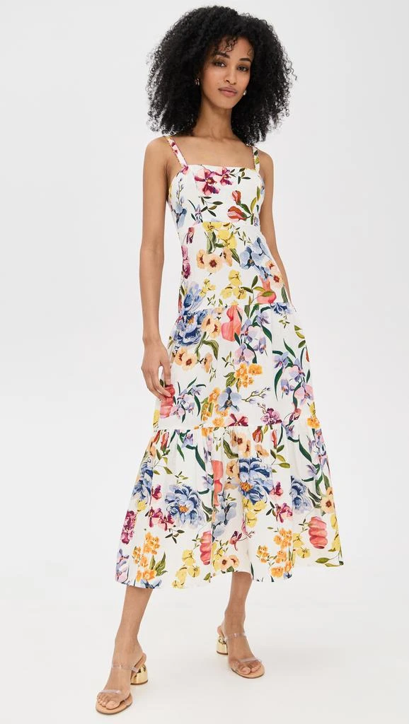 tiered ruffled maxi dress Tiers in Heaven Strapless Tiered Ruffle Maxi Dress Sand / M