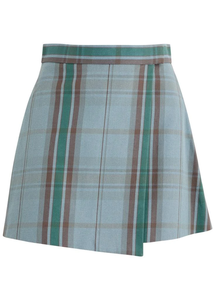 Vivienne Westwood Tartan-print cotton-blend mini wrap skirt 1