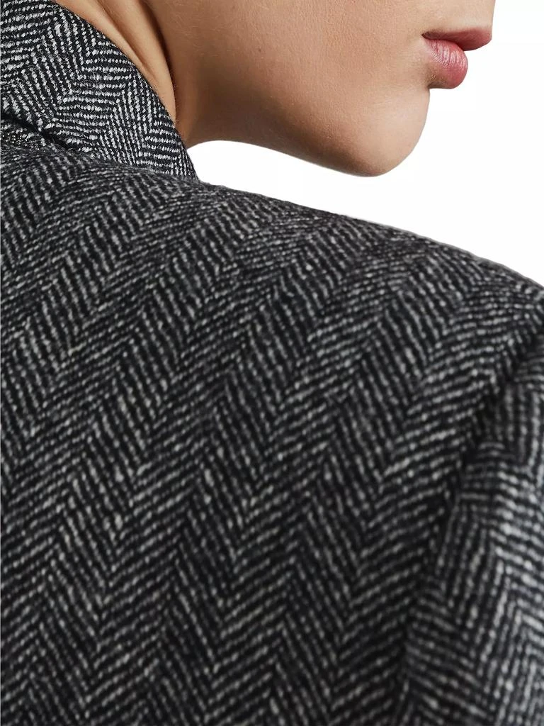 Brunello Cucinelli Brushed Techno Wool Chevron Blazer 4