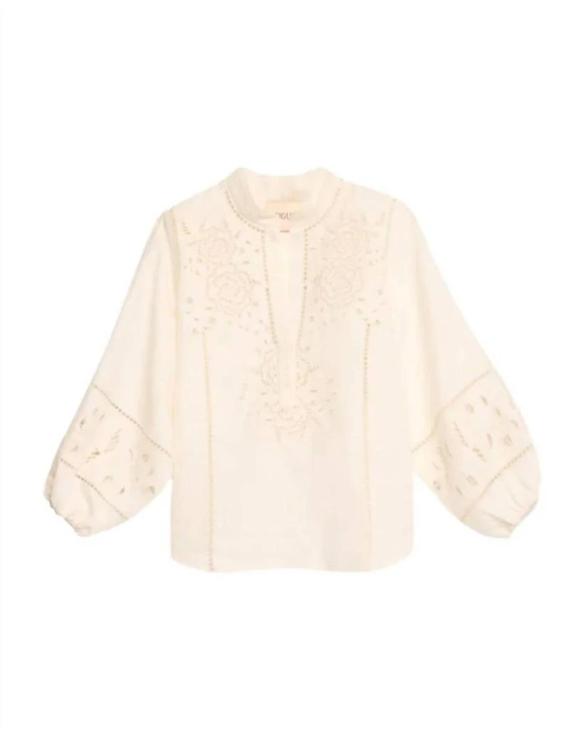 FIGUE Rylie Top In Chalk 4