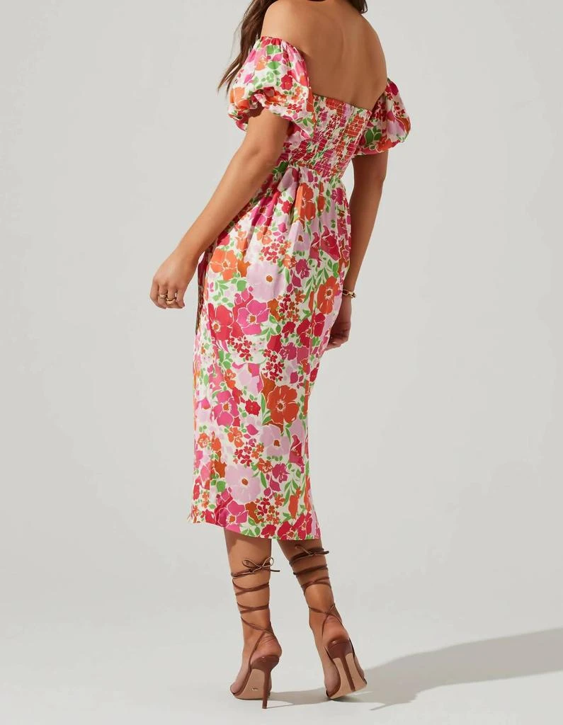 ASTR Astr - Zurina Floral Off The Shoulder Midi Dress 3