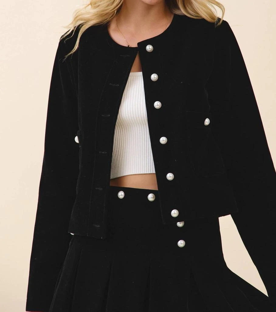 TCEC Tcec - Georgie Pearl Button Front Jacket 2