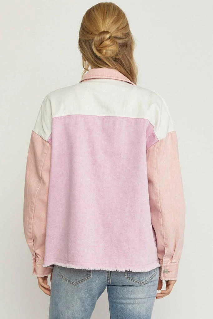 Entro Entro - Colorblock Denim Jacket 4