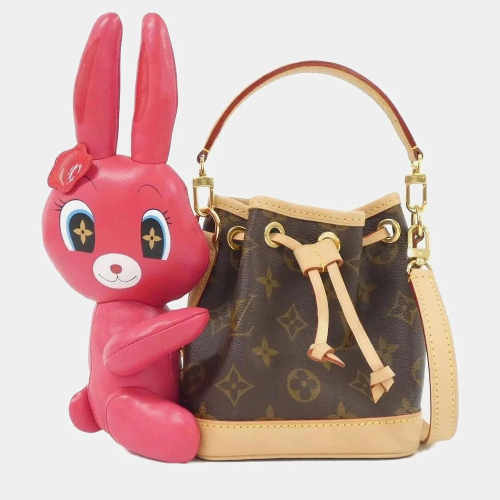 Louis Vuitton Louis Vuitton Nano Noe Fuschia Marron Monogram Coated Canvas Bucket Bag 1