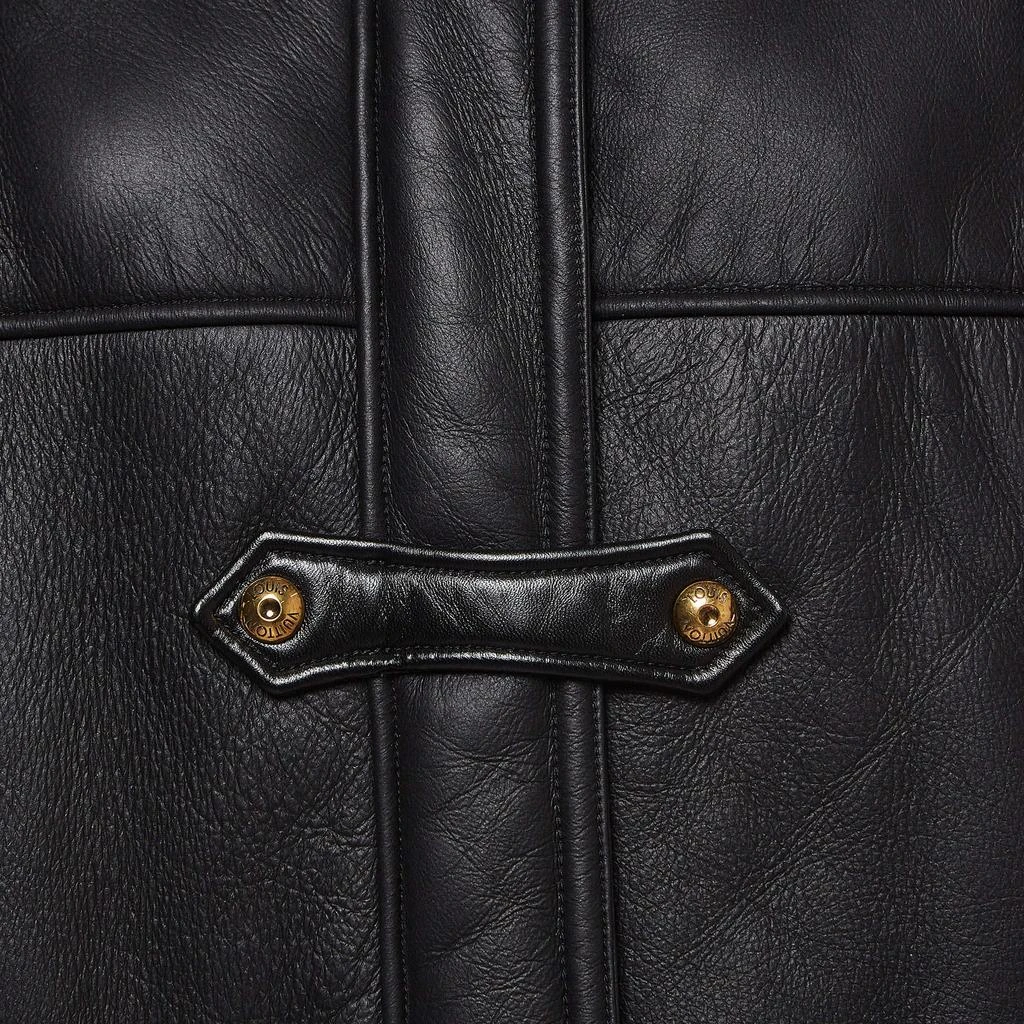 Louis Vuitton Louis Vuitton Black Shearling and Napa Leather Duffle Pea Coat M 3