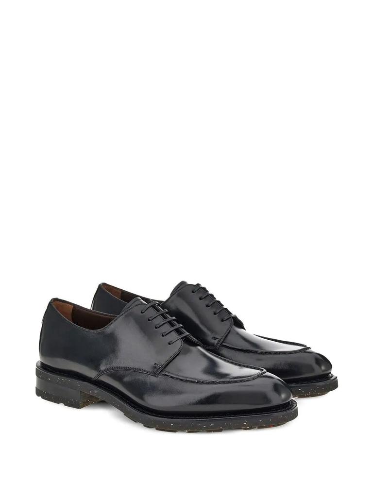 Salvatore Ferragamo Ferragamo Leather Derby-Shoes in BLACK 020815753939