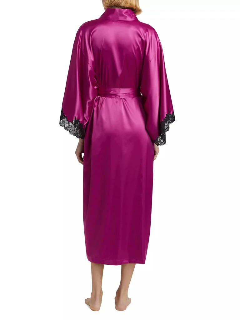 Natori Peony Glamour Lace-Trim Robe 5
