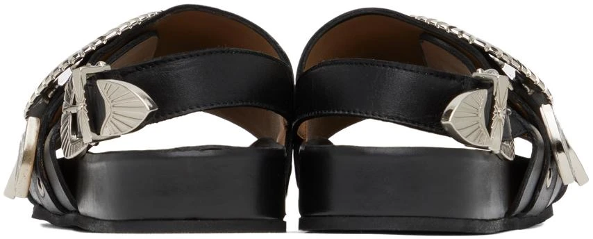 Toga Pulla SSENSE Exclusive Black Oversized Buckle Sandals 2