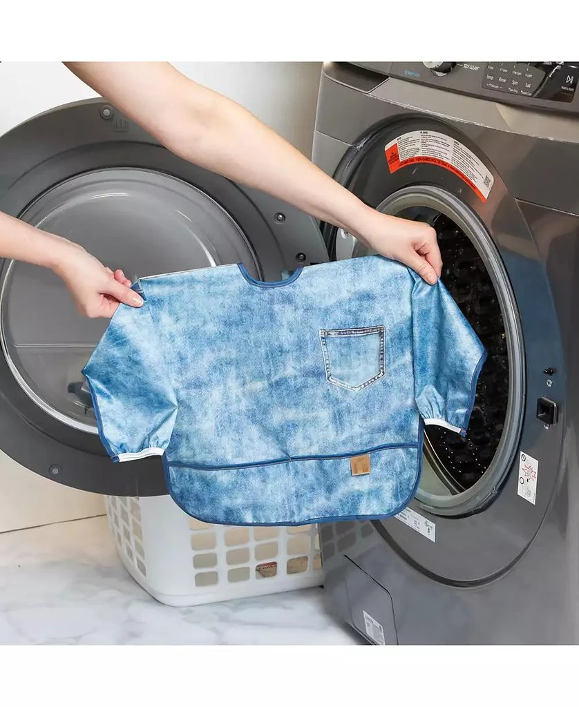 Bumkins Denim Print Sleeved Bib 5