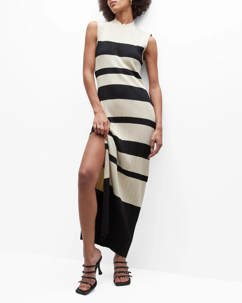 ATM Anthony Thomas Melillo Sleeveless Variegated Striped Maxi Dress 7