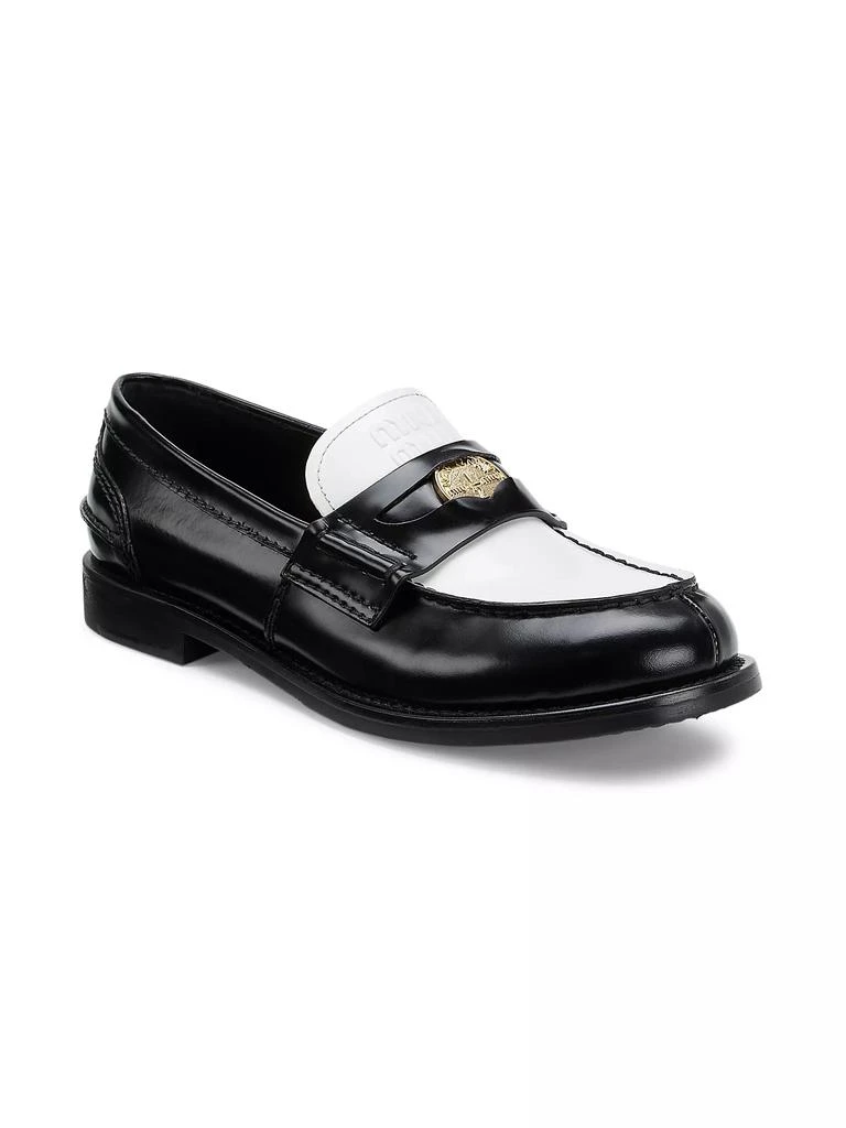 Miu Miu Colorblock Leather Penny Loafers 2