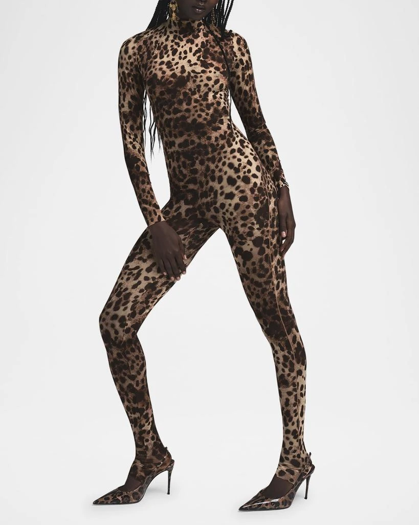 Dolce & Gabbana Milky Sheer Turtleneck Catsuit 3