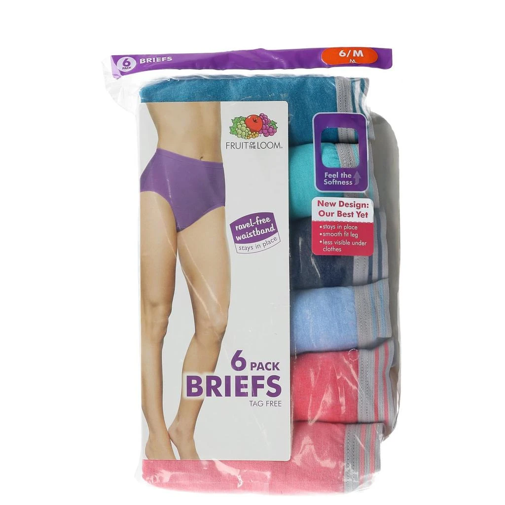 The Loom Women
s Heather Brief Underwear (6 Pair Pack) 2