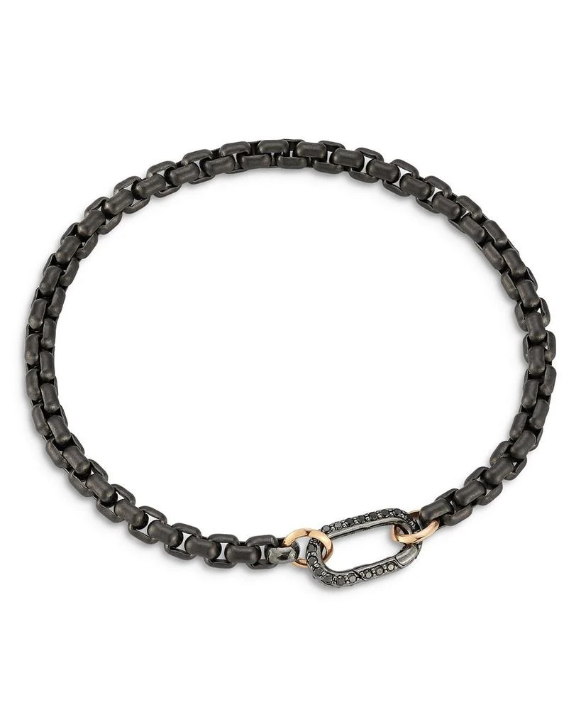 Walters Faith Men's Sterling Silver Diamond Clasp Saxon Chain Link Bracelet 1