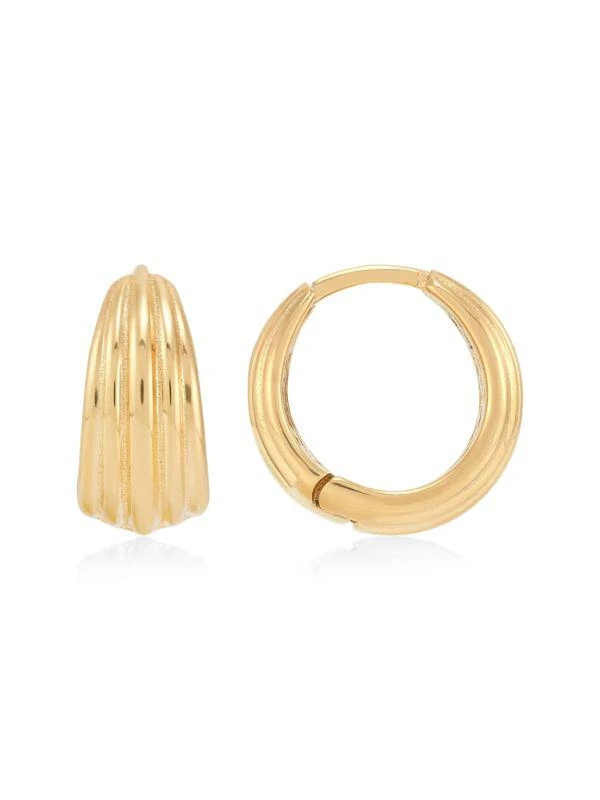 Saks Fifth Avenue 14K Yellow Gold Huggie Earrings 2