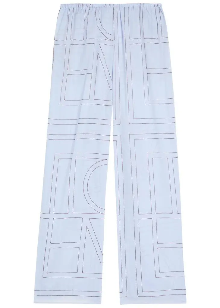 Totême Logo-monogrammed cotton-blend pyjama trousers