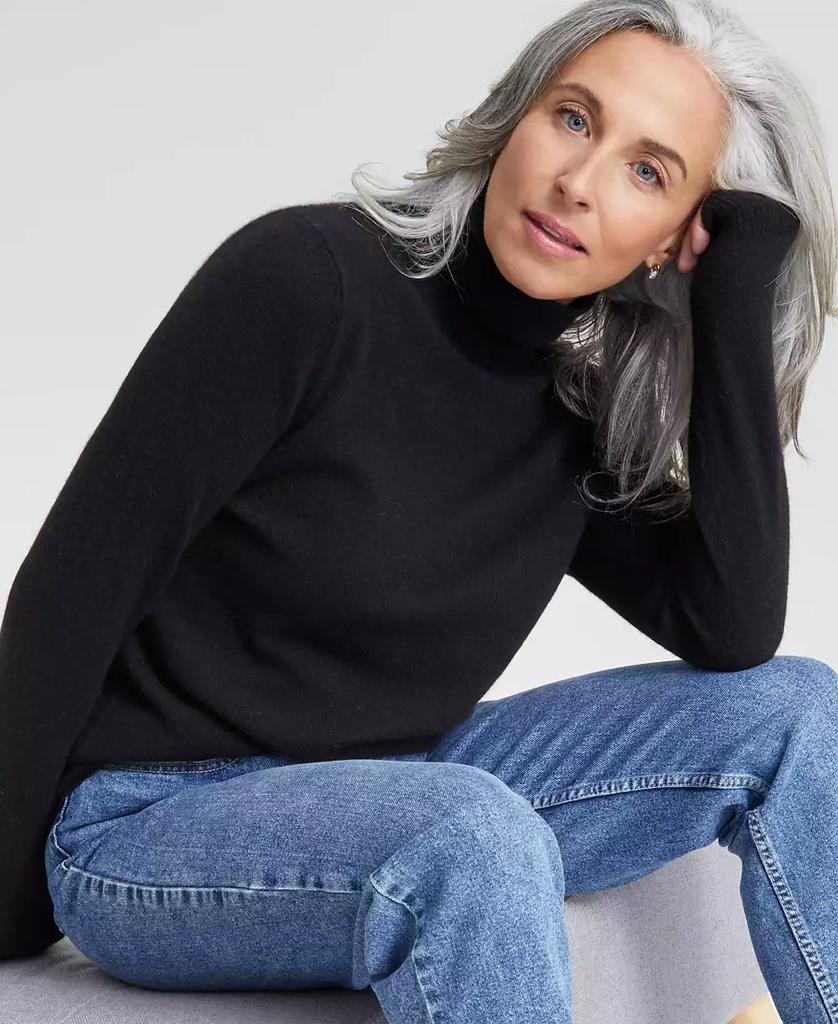 Charter Club 100% Cashmere Women's Turtleneck Sweater, Regular & Petites, Created for Macy's