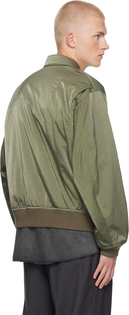YLÈVE Khaki Nylon Twill Bomber Jacket 3