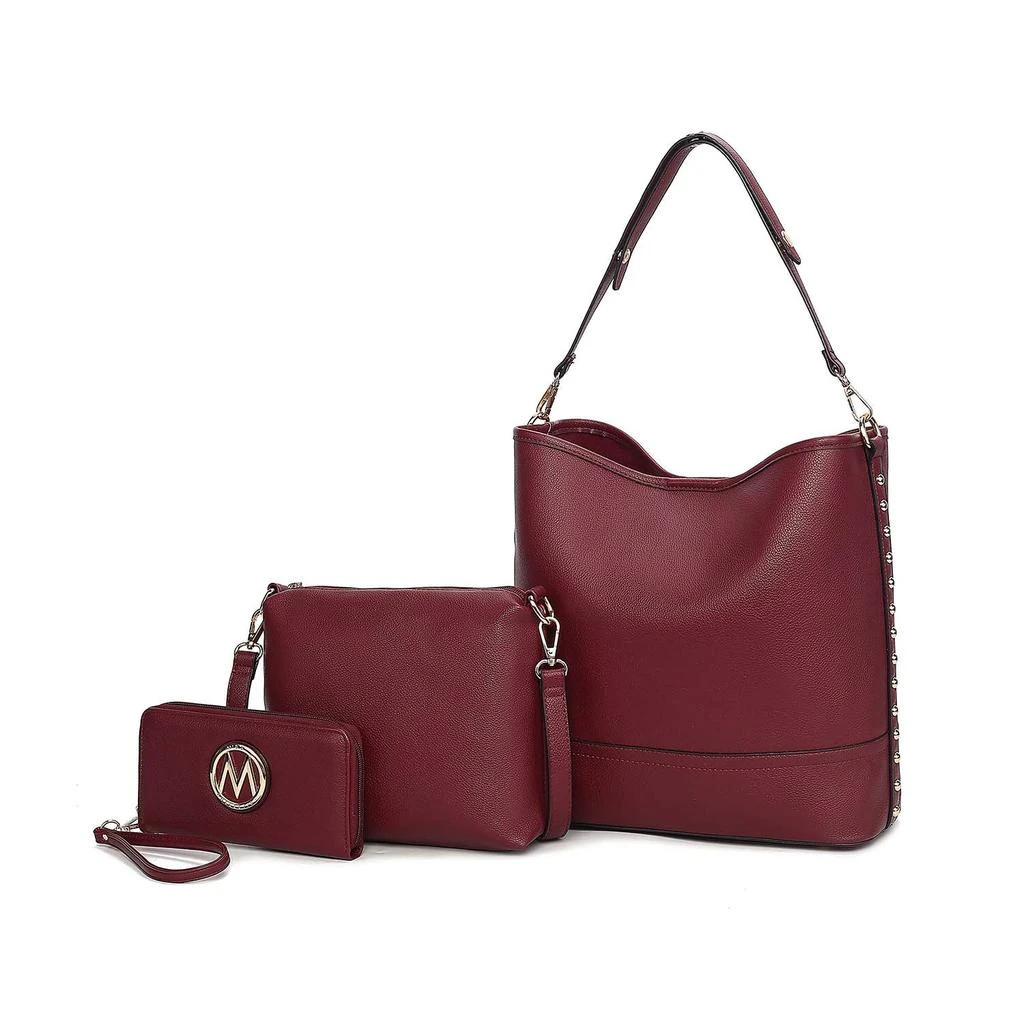 MKF Collection By Mia K. Wren Vegan Leather Women’s Hobo with Pouch and Wristlet Wallet by Mia K