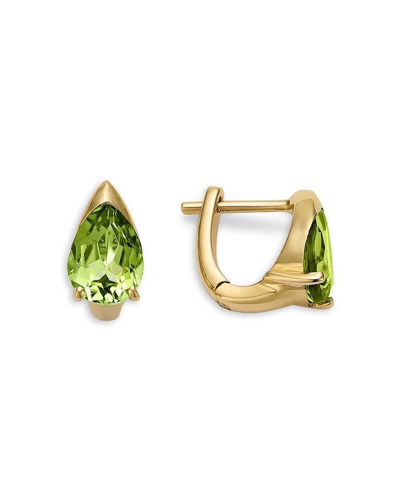 Bloomingdale's Fine Collection Pear Huggie Hoop Earrings in 14K Yellow Gold 3