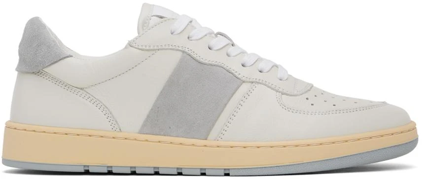 COLLEGIUM Off-White & Gray Pillar Destroyer Low Sneakers 1