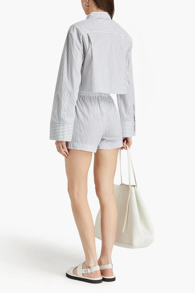 FRAME Striped cotton-blend poplin shorts 3