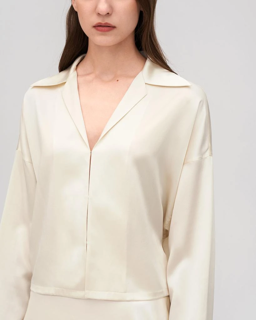 LILYSILK Retro Batwing Silk Osmanthus Shirt for Women 6